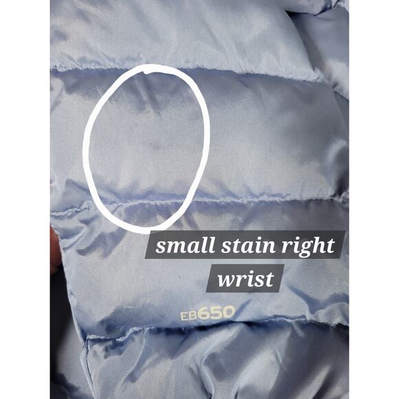 Eddie Bauer Women's EB650 Hooded Down Puffer Jacket Powder Blue XL - Picture 8 of 9